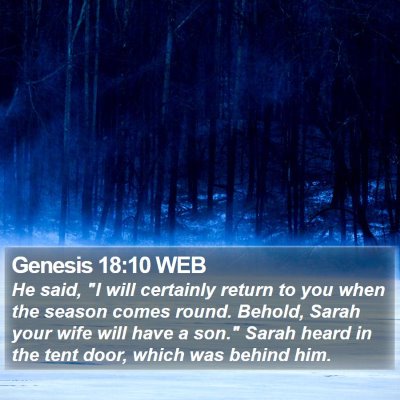 Genesis 18:10 WEB Bible Verse Image