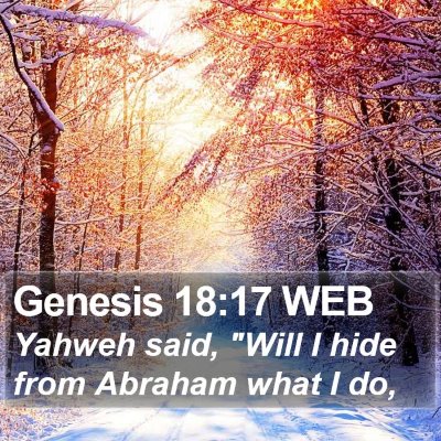 Genesis 18:17 WEB Bible Verse Image