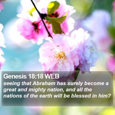 Genesis 18:18 WEB Bible Verse Image