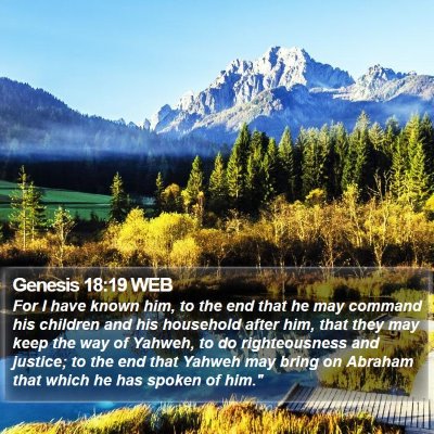 Genesis 18:19 WEB Bible Verse Image