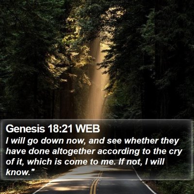 Genesis 18:21 WEB Bible Verse Image