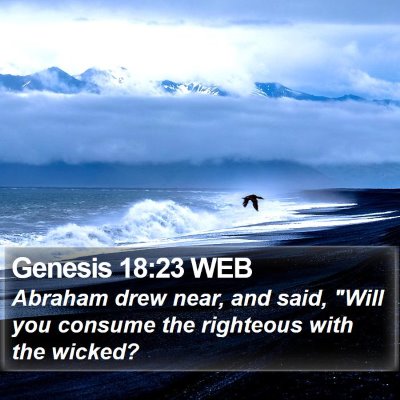 Genesis 18:23 WEB Bible Verse Image