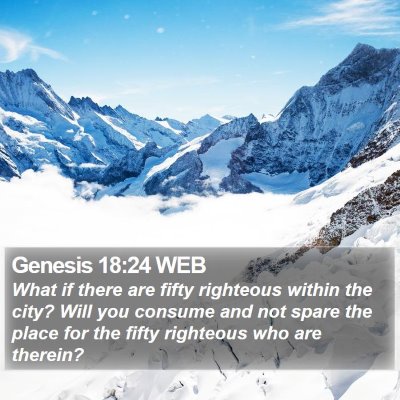 Genesis 18:24 WEB Bible Verse Image