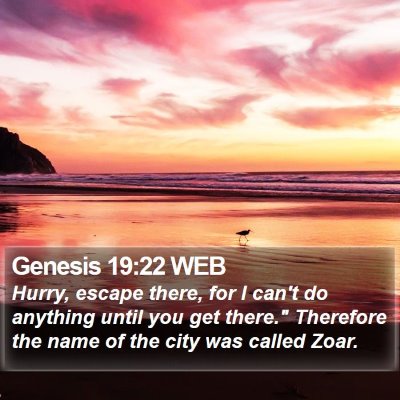 Genesis 19:22 WEB Bible Verse Image