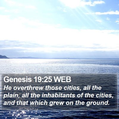 Genesis 19:25 WEB Bible Verse Image