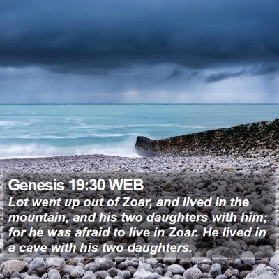 Genesis 19:30 WEB Bible Verse Image