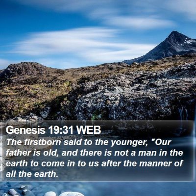 Genesis 19:31 WEB Bible Verse Image