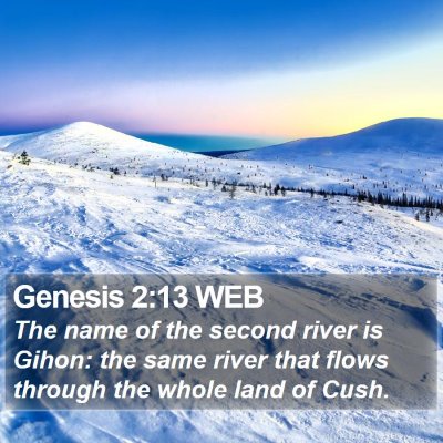 Genesis 2:13 WEB Bible Verse Image