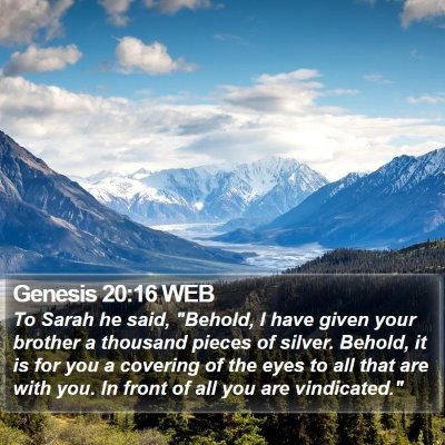 Genesis 20:16 WEB Bible Verse Image