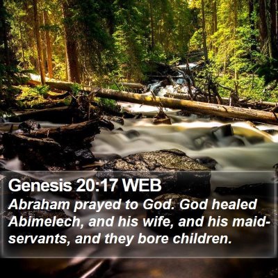 Genesis 20:17 WEB Bible Verse Image