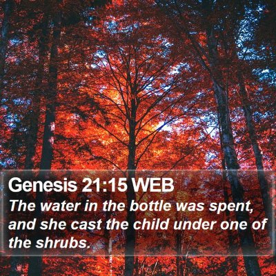Genesis 21:15 WEB Bible Verse Image