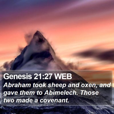 Genesis 21:27 WEB Bible Verse Image