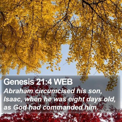 Genesis 21:4 WEB Bible Verse Image
