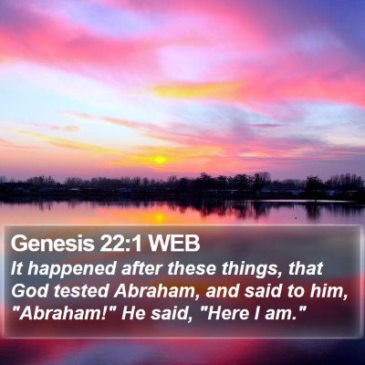 Genesis 22:1 WEB Bible Verse Image