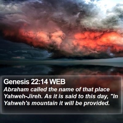 Genesis 22:14 WEB Bible Verse Image