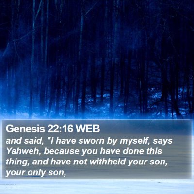 Genesis 22:16 WEB Bible Verse Image