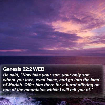 Genesis 22:2 WEB Bible Verse Image