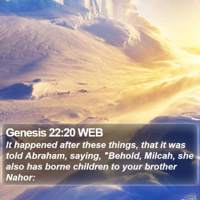 Genesis 22:20 WEB Bible Verse Image