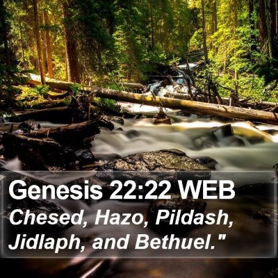 Genesis 22:22 WEB Bible Verse Image