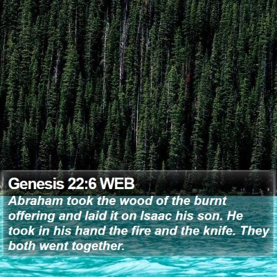 Genesis 22:6 WEB Bible Verse Image