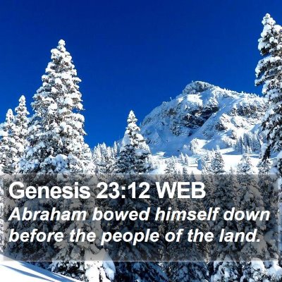 Genesis 23:12 WEB Bible Verse Image