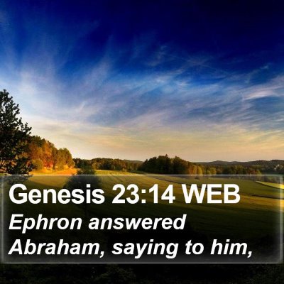 Genesis 23:14 WEB Bible Verse Image