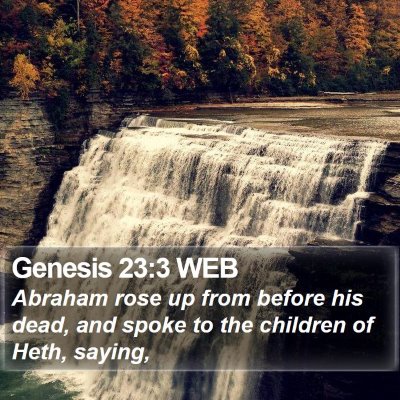 Genesis 23:3 WEB Bible Verse Image