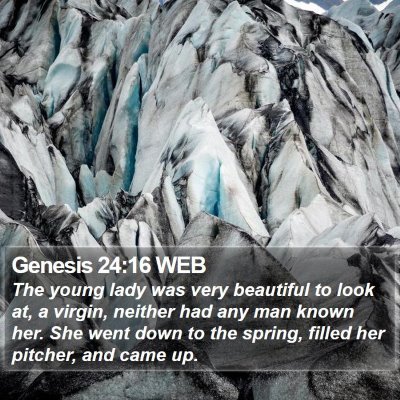 Genesis 24:16 WEB Bible Verse Image