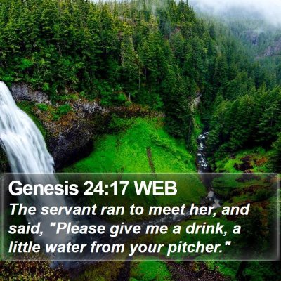 Genesis 24:17 WEB Bible Verse Image