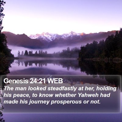 Genesis 24:21 WEB Bible Verse Image