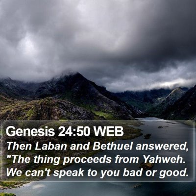 Genesis 24:50 WEB Bible Verse Image