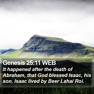 Genesis 25:11 WEB Bible Verse Image