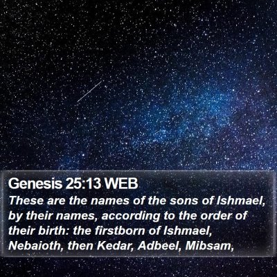 Genesis 25:13 WEB Bible Verse Image