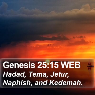 Genesis 25:15 WEB Bible Verse Image