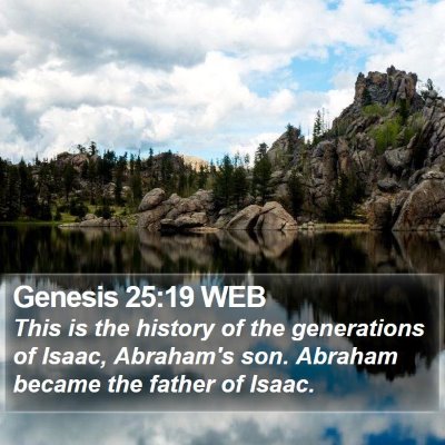 Genesis 25:19 WEB Bible Verse Image