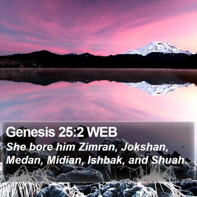 Genesis 25:2 WEB Bible Verse Image