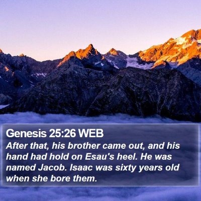Genesis 25:26 WEB Bible Verse Image