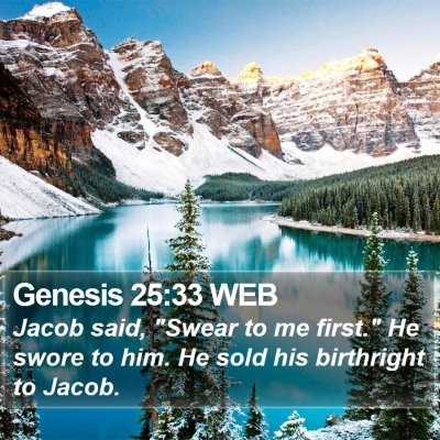 Genesis 25:33 WEB Bible Verse Image