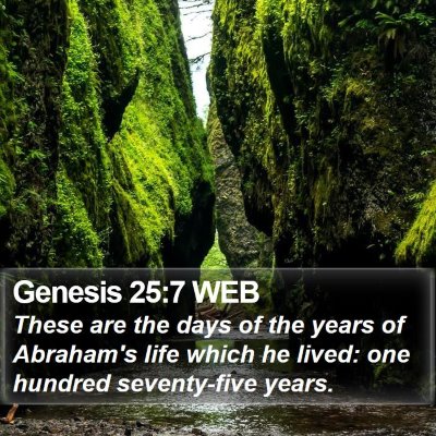 Genesis 25:7 WEB Bible Verse Image