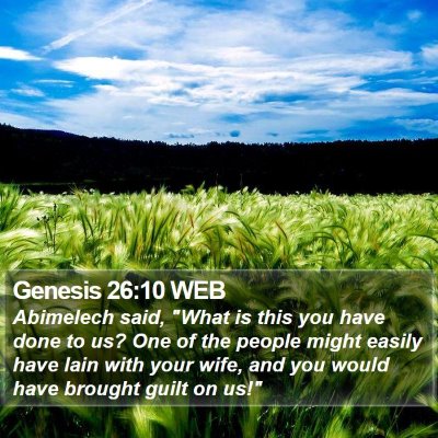 Genesis 26:10 WEB Bible Verse Image