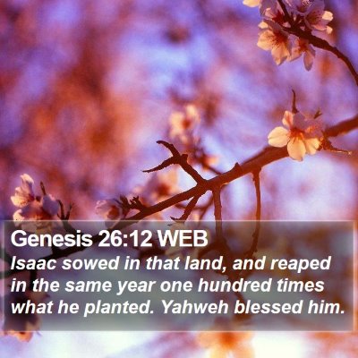 Genesis 26:12 WEB Bible Verse Image