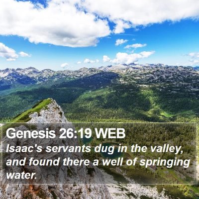 Genesis 26:19 WEB Bible Verse Image