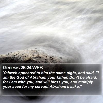 Genesis 26:24 WEB Bible Verse Image