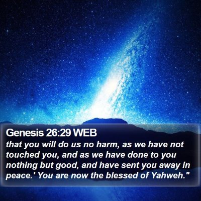 Genesis 26:29 WEB Bible Verse Image