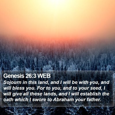 Genesis 26:3 WEB Bible Verse Image