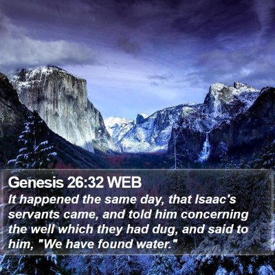 Genesis 26:32 WEB Bible Verse Image