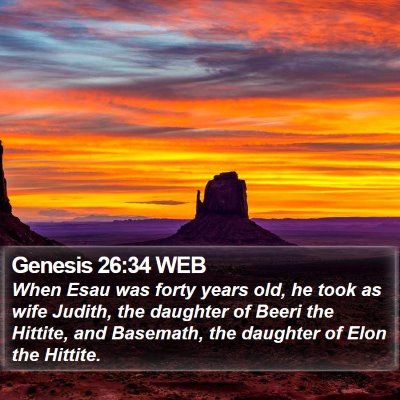 Genesis 26:34 WEB Bible Verse Image