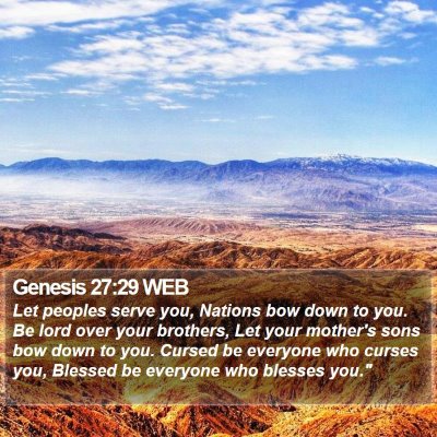 Genesis 27:29 WEB Bible Verse Image