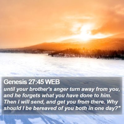 Genesis 27:45 WEB Bible Verse Image