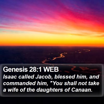 Genesis 28:1 WEB Bible Verse Image